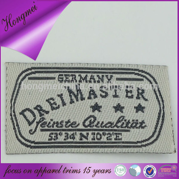 Cheap suit washable label / washable label made in china