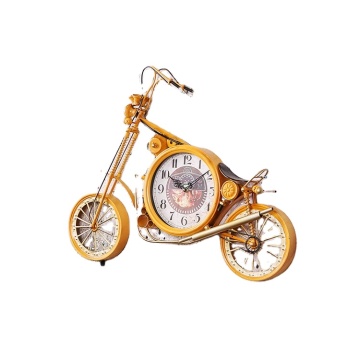 Retro Metal Hanging Watch Wall Clock for Motorbike Enthusiasts