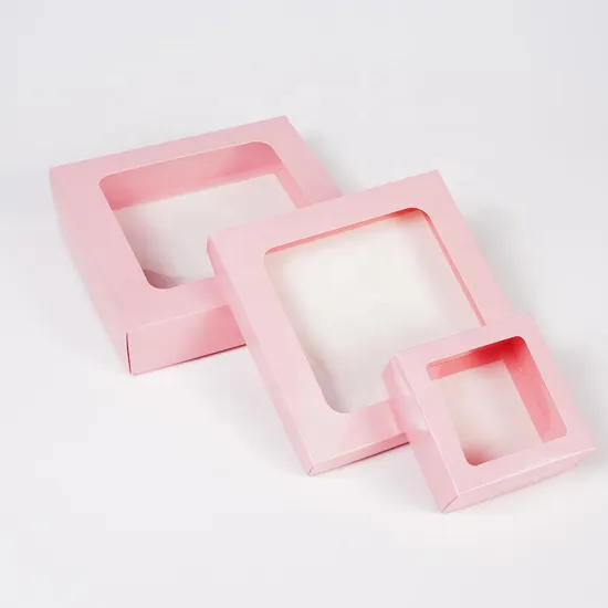 Wholesale Custom Logo Women's Underwear Packaging Boxes with Clear PVC Window