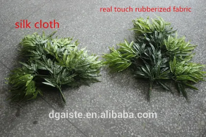 man made bamboo leaf branches artificial rubberized silk cloth decoration bamboo leaf