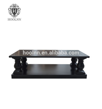 Antique Black Birch Wood Coffee Table HL290B