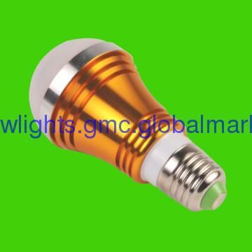 Golden surface 5W die-casted aluminum LED bulb