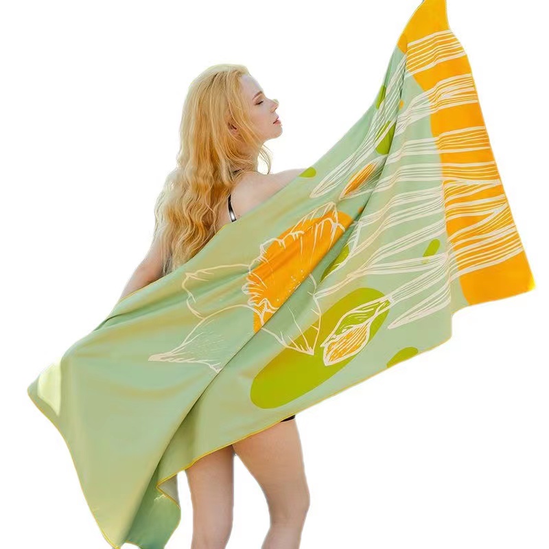 Serviette de plage imprimée en microfibre personnalisée