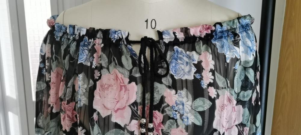 Wholesale Printed Off - Shoulder Women's Tops
