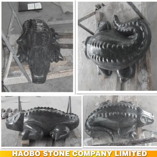 Crocodile in bluestone green polished