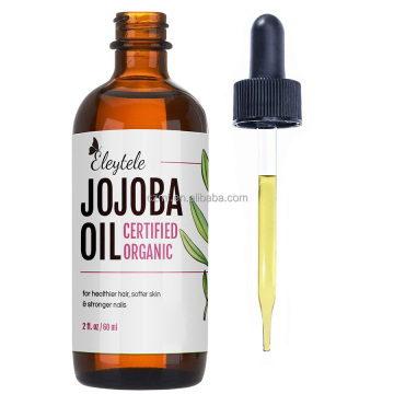 100% pur naturel organique essentiel face corporel Soins polyvalents huile de jojoba - Produits de soins de la peau en gros de la peau à chaud