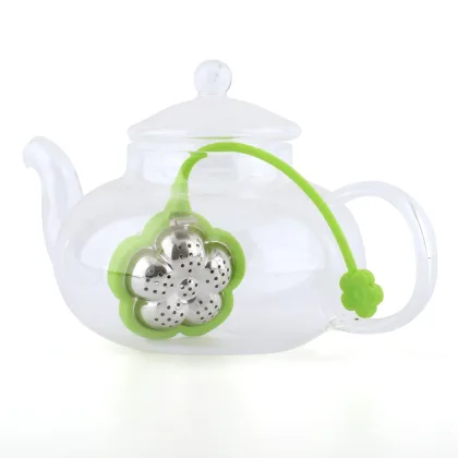 Silicone Flower Tea Strainer: Stainless Steel Tea Filter for Loose Leaf Tea