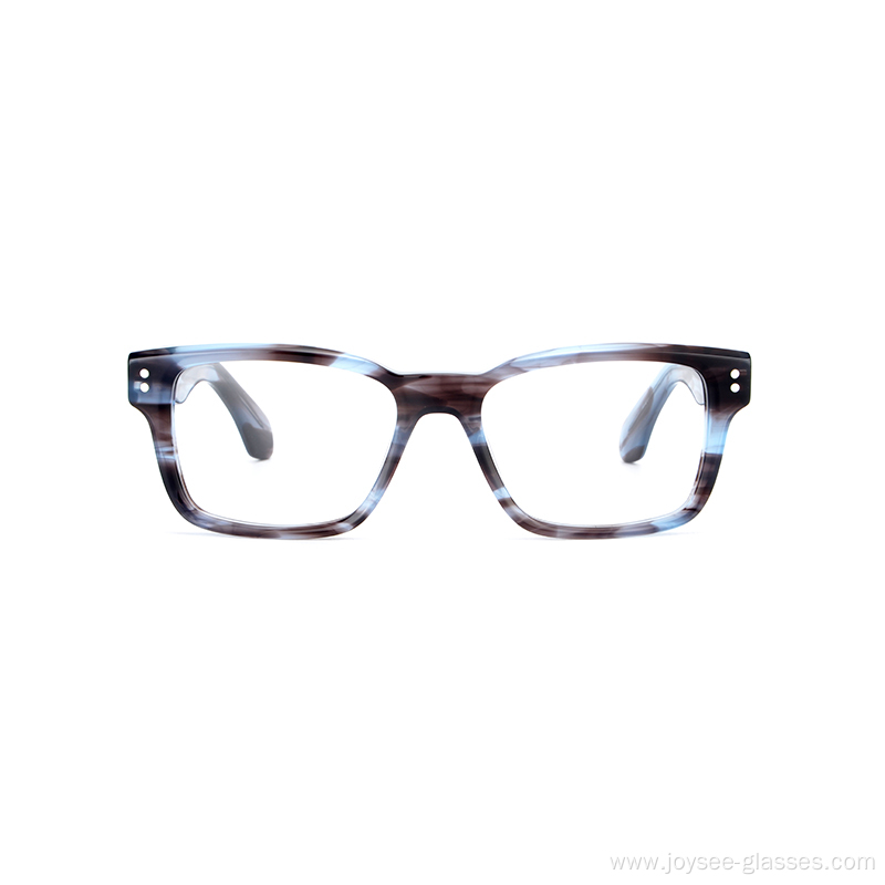 Wholesale Newest Fashion Rectangle Unisex Eyewear Black Demi Acetate Optical Glasses Frames