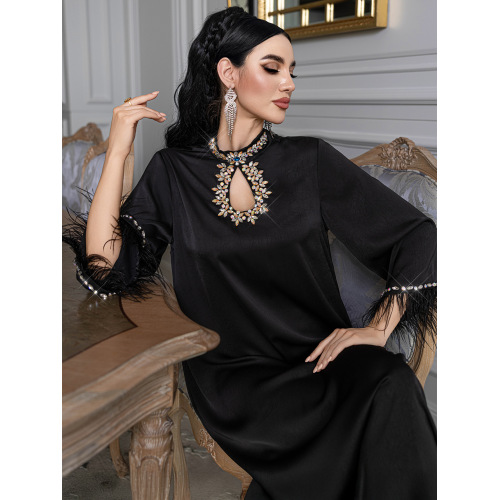لباس ساتن پر مشکی