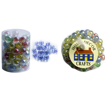 Eight Petaled Glass Marbles bead
