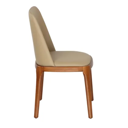 Walnut solid wood leather Grace chair