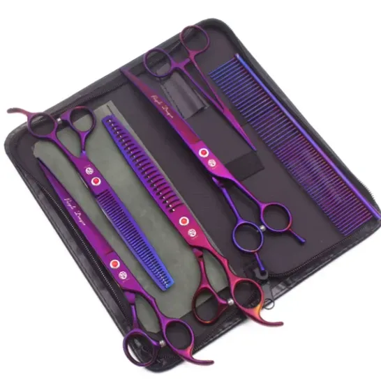 Wholesale Color Printing Dog Grooming Shears Pet Hair Scissors