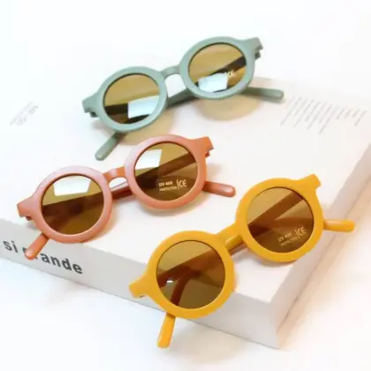Colorful Kids UV400 Sunglasses - PLAYWOOD Small Round Boys Girls Shades 2025