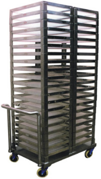 Medicine Grade PE Soft Capsule/Softgel Cooling Tray with Trolley