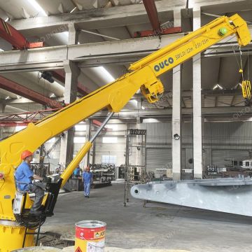 Ouco Custom Small Telescopic Marine Crane, 15m Boom Länge Boot Crane mit CCS -Zertifizierung