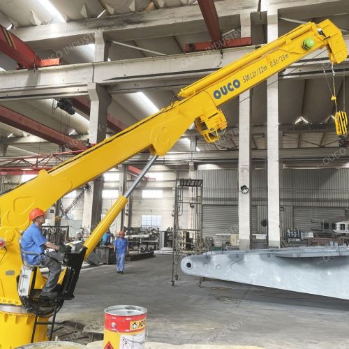 Ouco Custom Small Telescopic Marine Crane, 15m Boom Länge Boot Crane mit CCS -Zertifizierung