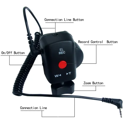 Hot Sell Remote Controller for Sony and Panasonic Cameras - Zoom and Record with 2.5mm Jack