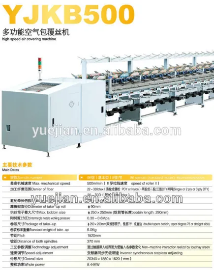 YJKB500D polyester and spandex Air Covering Machine