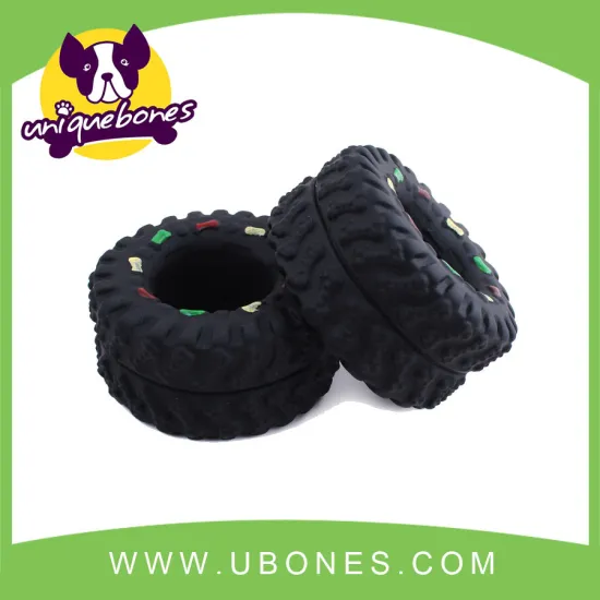 wholesale bulk cheap squeaky rubber tire dog toys