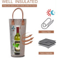 Custom Single Bottle Wine Carrier Polyester Tote Bag