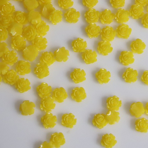 7MM resin lucite plastic jewelry rose flower jewelry craft bead cabochons embellishment