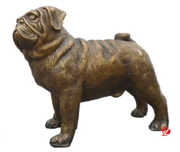 brass metal animal dog statue