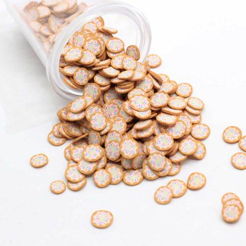 En gros 500g / sac mignon Miniature 6mm lâche ongles doux beignets forme ronde filles femmes ongles polymère argile perles charmes