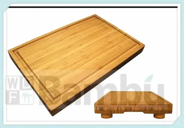 2014 100% Mao Bamboo Chopping Large Prep Cutting Board with Juice Groove 2014
