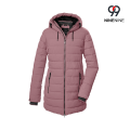 Parka de mujer con aspecto de plumón suave y capucha