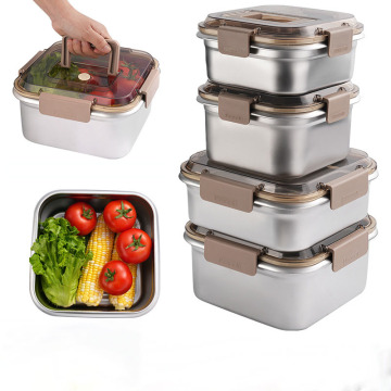 Korean Stainless Steel 304 Lunch Box for Outdoor Picnics