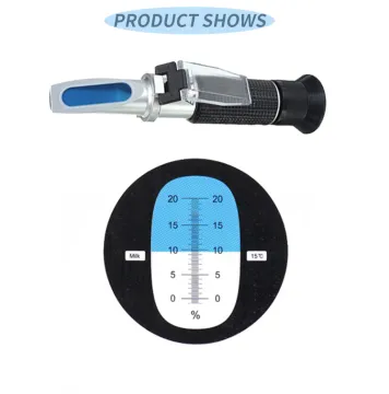 Handheld Milk Refractometer for Easy Milk Testing - 0-20% Scale Range, Pure Aluminium Style