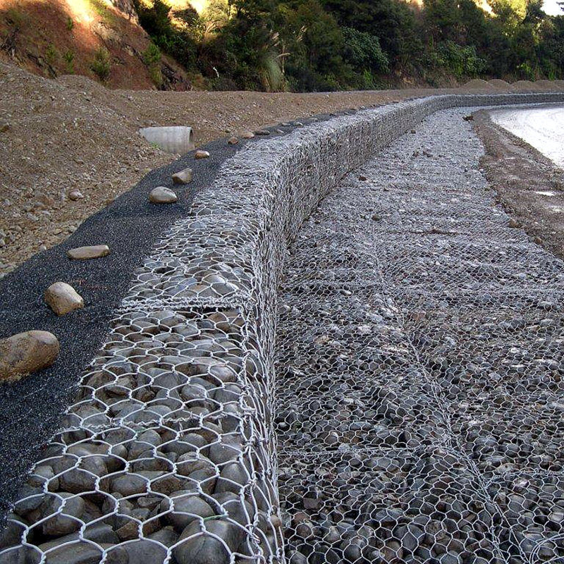 ANJIA Group heavy duty gabion mattress riverbank erosion control installation project for dam and slope protection
