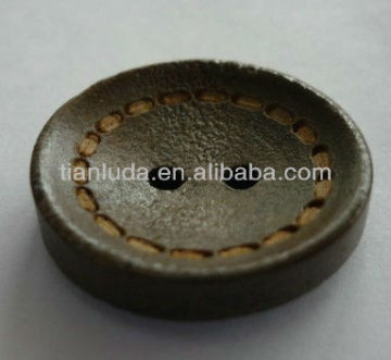 Faux Stitch Wooden Buttons