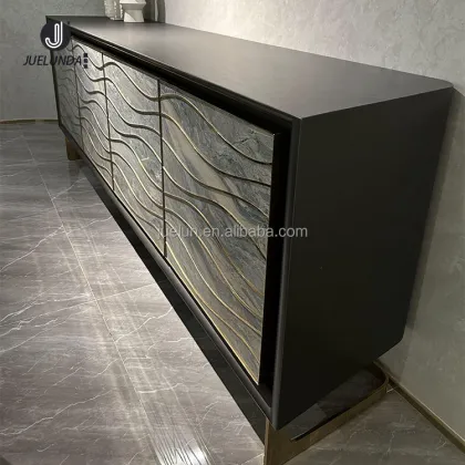 Modern Gold Wooden Metal Cupboard Designs for Bedrooms and Living Rooms with Drawers and Doors