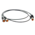 M12 MALE Y DUSITIOROR إلى CONCLITION CABLE