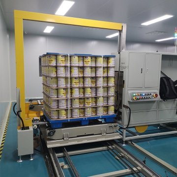 Online Side Vertical Pallet Strapping Μηχανή για τη δέσμευση των ξύλινων παλετών PP