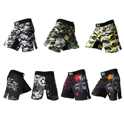 SALE Mma Shorts muay thai Boxing pants boxeo sanda sport camo kickboxing fight men grappling