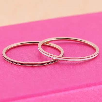 Wholesale Thin Rose Gold Ring Jewelry Sets
