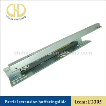Two-fold soft closing drawer slide