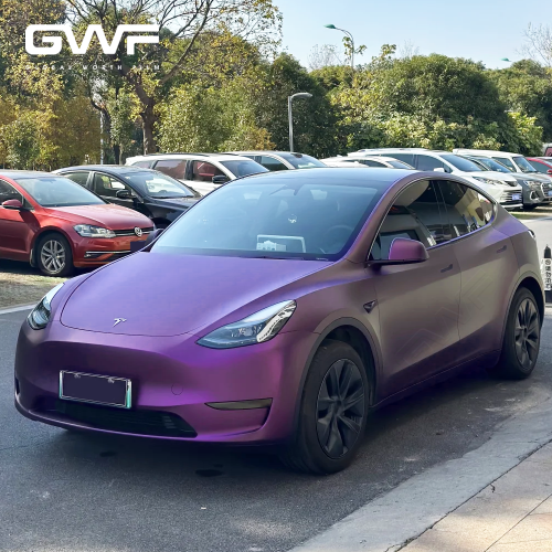 Satin Black Pinot Purple Decorative Window Film