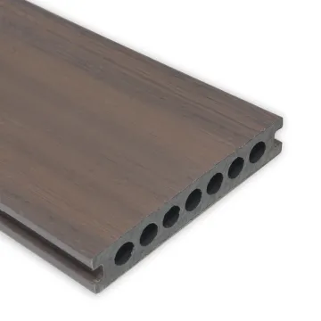 Waterproof Circular Holes Plank Co Extrusion WPC Decking