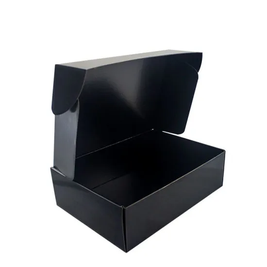 Custom Panton Printing Black Corrugated Packaging Box