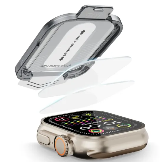 Bubble-Free Anti-Scratch Tempered Glass Screen Protector for Apple Watch Ultra 2