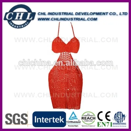 Promotional popular knitted bikini for beach wear