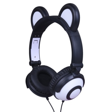 OEM красочные светящиеся светодиодные наушники Panda Ear