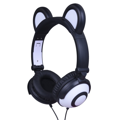 OEM Colorful Glowing LED Panda Ear Headphone