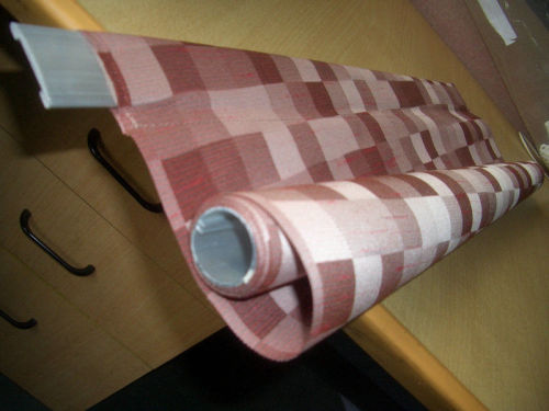 Manual Fabric Patterned Roller Blind Beige With Pvc Coating