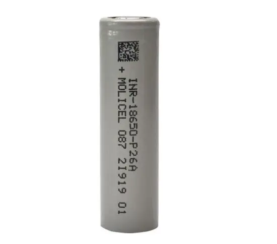 18650 Lithium Battery: 2600mAh, 35A Capacity - P26A Rechargeable Battery