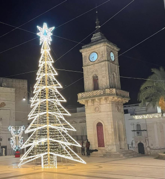 Motivo 3D Luce di Natale a LED - Decorazione di alberi di Natale bianco