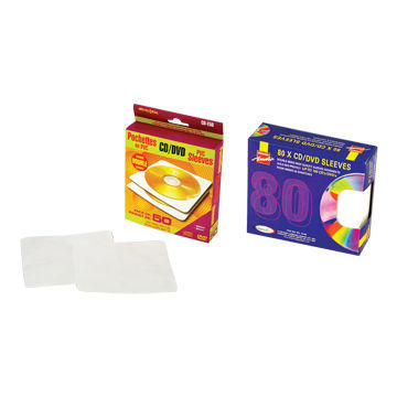 7C PVC Film CD Sleeves, Packing in Color Paper Box